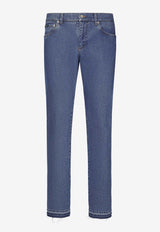 Dolce & Gabbana Logo Plaque Slim Jeans Blue GY07CD G8HN7 S9001