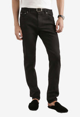 Dolce & Gabbana Logo Plaque Slim-Fit Jeans Black GY07CD G8OM5 S9001