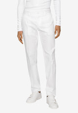 Dolce & Gabbana Straight Chino Pants GY7BMT FU6ZF W0800 White