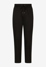 Dolce & Gabbana Logo Drawstring Track Pants GYACET GG731 N0000 Black