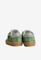 Golden Goose DB Kids Boys Super-Star Suede Sneakers Green GYF00101.F007423.35930_GREEN MULT