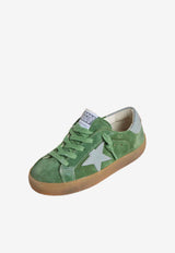 Golden Goose DB Kids Boys Super-Star Suede Sneakers Green GYF00101.F007423.35930_GREEN MULT