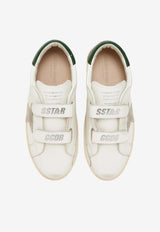 Golden Goose DB Kids Girls Old School Touch-Strap Sneakers White GYF00177.F008042.10594_WHITE MULT