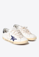 Golden Goose DB Kids Boys Super-Star Leather Sneakers White GYF00270.F004340.11429_WHITE MULT