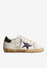 Golden Goose DB Kids Boys Super-Star Leather Sneakers White GYF00270.F004340.11429_WHITE MULT
