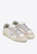 Golden Goose DB Kids Girls May Leather Low-Top Sneakers White GYF00496F006769/Q_GOLDE-12153