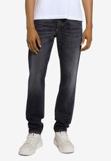 Dolce & Gabbana Logo Plaque Faded Jeans Blue GYJCCD G8KE5 S9001