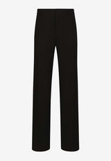 Dolce & Gabbana Straight-Leg Tailored Wool Pants Black GYZMHT FUBFY N0000