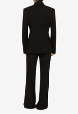 Dolce & Gabbana Straight-Leg Tailored Wool Pants Black GYZMHT GH667 N0000