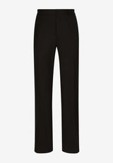 Dolce & Gabbana Straight-Leg Tailored Wool Pants Black GYZMHT GH667 N0000
