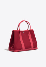 Hermès Garden Party 36 in Rouge Grenat Toile and Bougainvillier Negonda Leather