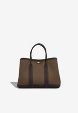 Hermès Garden Party 30 in Ebene Veau Negonda and Toundra Toile Militaire with Palladium Hardware