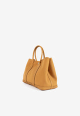 Garden Party 30 in Naturel Sable Canvas and Negonda Leather with Palladium Hardware