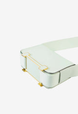 Geta Shoulder Bag in Vert Fizz Chevre Leather with Gold Hardware