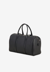 Tom Ford Logo Patch Grained Leather Duffle Bag Black H0677-LCL213S 1N001