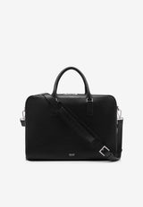 Minimal Leather Briefcase with Logo