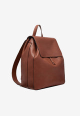 Tom Ford T-line Grained Leather Flap Backpack Brown H0715-LCL600S ECO