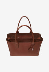 Tom Ford T-line Grained Leather East-West Tote Bag Brown H0716-LCL600S ECO