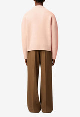 AMI PARIS Ami De Coeur Intarsia Knit Wool Sweater Pink H25UKS836.KN0135_PINK