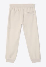 Givenchy Kids Boys Logo Embroidered Track Pants Cream H30690-BCO/Q_GIV-184