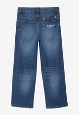 Givenchy Kids Boys Washed Straight-Leg Jeans Blue H30691-BDE/Q_GIV-Z10