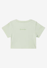 Givenchy Kids Girls 4G Logo Cropped T-shirt Green H30804-ACO/Q_GIV-72G