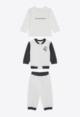 Givenchy Kids Babies Logo Embroidered Clothing Set - Set of 3 White H30865CO/R_GIV-853
