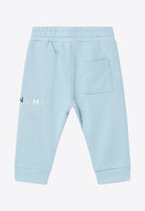 Givenchy Kids Babies Logo Print Sweatpants Light Blue H30876CO/R_GIV-040