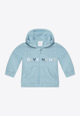 Givenchy Kids Babies Logo Zip-Up Hoodie Light Blue H30880-BCO/R_GIV-040