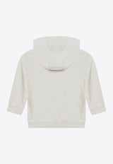 Givenchy Kids Boys Signature Logo Ribbed Hoodie Beige H30940U-BCO/R_GIV-184