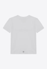Givenchy Kids Girls Logo Print T-shirt White H30952CO/R_GIV-10P