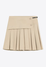 Givenchy Kids Girls Pleated Mini Skirt Beige H30972CO/R_GIV-20P