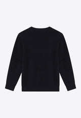Givenchy Kids Boys Signature Logo Sweater Blue H31027CO/R_GIV-853