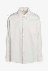 Loewe Anagram Long-Sleeved Shirt Ecru H526Y05XANCO/S_LOEW-2370