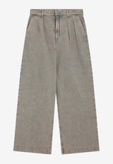 Loewe Wide-Leg Pleated Jeans Sand H526Y11W75CO/Q_LOEW-2150