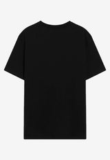 Loewe Logo Embroidered Crewneck T-shirt Black H526Y22XDECO/S_LOEW-1100