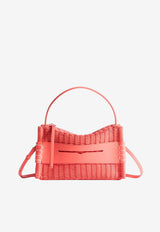 JW Anderson Loafer Shoulder Bag in Woven Leather Coral HB0777LA0399346_CORAL