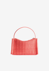 JW Anderson Loafer Shoulder Bag in Woven Leather Coral HB0777LA0399346_CORAL