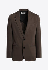 AMI PARIS Single-Breasted Wool Jacket Olive HBV011WV0067/Q_AMI-377