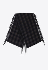 Destin Checked Wool-Blend Shawl Gray HEDFRITHWO/P_DESSR-PE