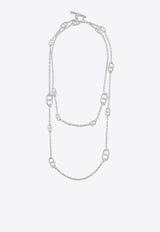Farandole Long Necklace 120 in Silver