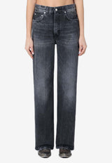 Haikure Winona Straight-Leg Faded Jeans Black HEW03300DF119DE/Q_HAIKU-L0790