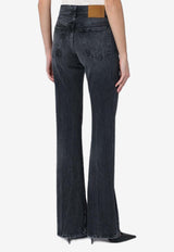 Haikure Flora Washed Flared Jeans Black HEW03338DF119DE/Q_HAIKU-L0790