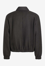 AMI PARIS Ami De Coeur Zip-Up Jacket Gray HJK830WV0078/R_AMI-020