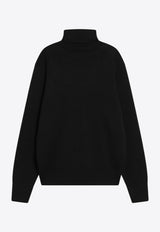 AMI PARIS Ami De Coeur Wool Turtleneck Sweater Black HKS827001/R_AMI-009