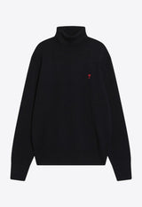 AMI PARIS Ami De Coeur Wool Turtleneck Sweater Navy HKS827001/R_AMI-414