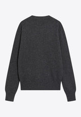 AMI PARIS Ami De Coeur Cashmere Sweater Gray HKS830005/R_AMI-020