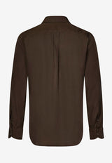 Tom Ford Long-Sleeved Shirt HME001-FMG002S24 FG830 Military Green