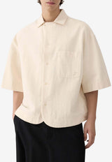 Jacquemus Le Paysan Boxy Shirt Cream