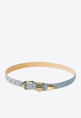 Déhanche Hollyhock Suede and 24K Gold Belt Light Blue HOLLY-SUEG_LIGHT BLUE